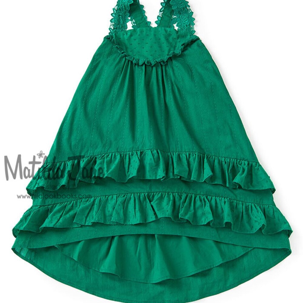 Seriously Sweet Matilda Jane Brilliant Daydream 4T Tiered dress EUC Green